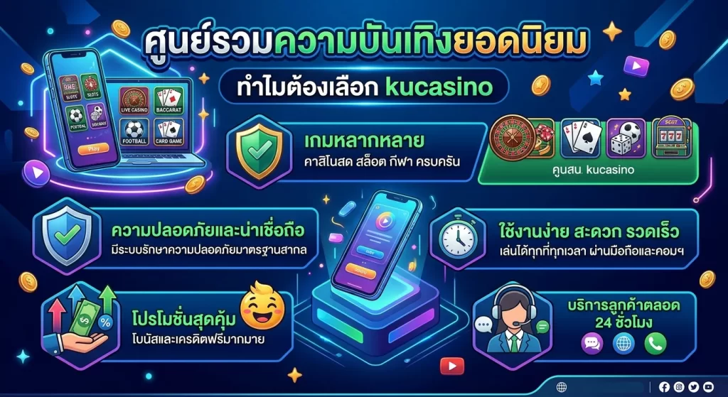 ทำไมต้องเลือก kucasino ศูนย์รวมความบันเทิงยอดนิยม